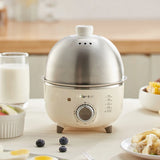 Hervidor de huevos eléctrico de 360 ​​W, máquina de desayuno, multicocina, vaporera, cocina automática para huevos, cocina al vapor para natillas caseras con temporizador