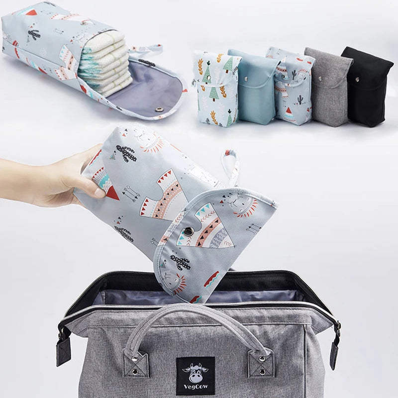 Bolsa de pañales portátil para bebé: impermeable, ligera y lista para viajar