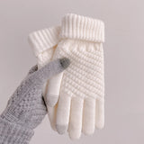 1Pair Women Touch Screen Winter Gloves Autumn Winter Warm Thick Gloves Touch Screen Skiing Gloves Casual Windproof Glove Girls A