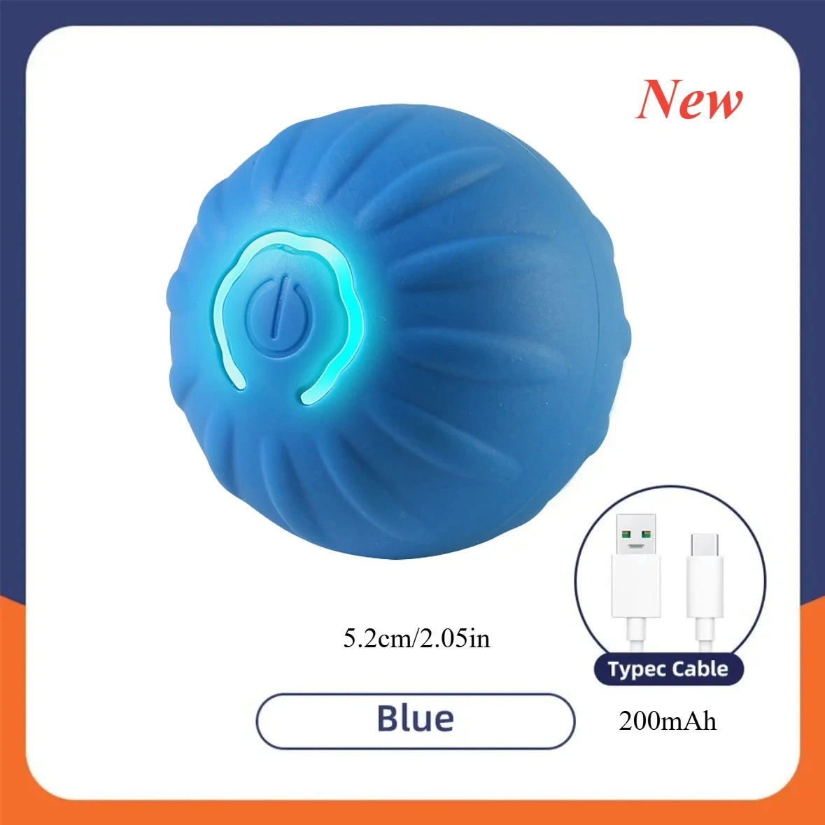 Self-Moving Smart Ball for Dogs – USB Rechargeable Interactive Toy with Obstacle Avoidance