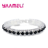 Elegant Sterling Silver Cubic Zirconia Women’s Chain Bracelet