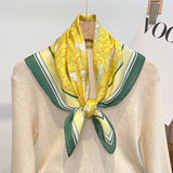 Luxury 70×70cm Silk Square Scarf – Elegant Satin Hairband & Neckerchief