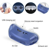 Anti Snore Nose Clip with USB Rechargeable Air Purifier – Comfortable Silicone Snoring Solution for Better Sleep