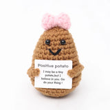 Handmade Knitted Plant-Themed Decorative Doll