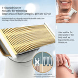 5-in-1 Electric Shaver for Women - Painless Facial, Bikini & Body Hair Remover with USB Charging