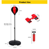 Adjustable Height Kids Punching Ball Set with Gloves for Boxing and Fitness