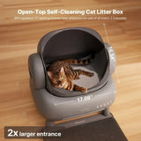 Caja de arena para gatos inteligente y automática con autolimpieza: grande, silenciosa, con control de olores y controlada por aplicación