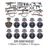WW2 Military Building Blocks Set - Army Soldier & Motorcycle Model Kit
