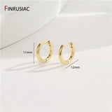 Trendy Gold Plated Hoop Earrings for Women – Classic Round Circle Design