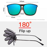 Fashionable Polarized Myopia Glasses Clip – Night Vision & UV Protection for Drivers