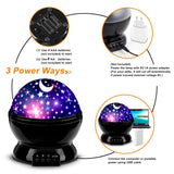 Rotating Star and Moon Night Light Projector for Kids’ Bedroom