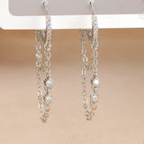 Trendy Stainless Steel Hoop Earrings with Cubic Zirconia for Women
