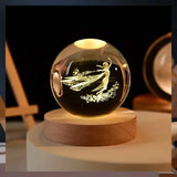 3D Crystal Galaxy Night Light - LED Planetary Lamp for Bedroom Decor