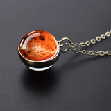 Trendy Glass Ball Pendant Necklace – Unisex Zinc Alloy Chain Design