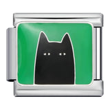 DIY Cartoon Cat Italian Charm Links for Stainless Steel Bracelets – Trendy Modular Jewelry Accessories