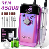 Rechargeable Electric Nail Drill Machine – 45000 RPM for Professional Manicure & Pedicure