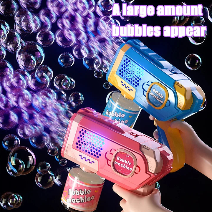 Space Rocket Bubble Blaster - Automatic Bubble Gun for Kids Outdoor Play