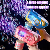 Space Rocket Bubble Blaster - Automatic Bubble Gun for Kids Outdoor Play