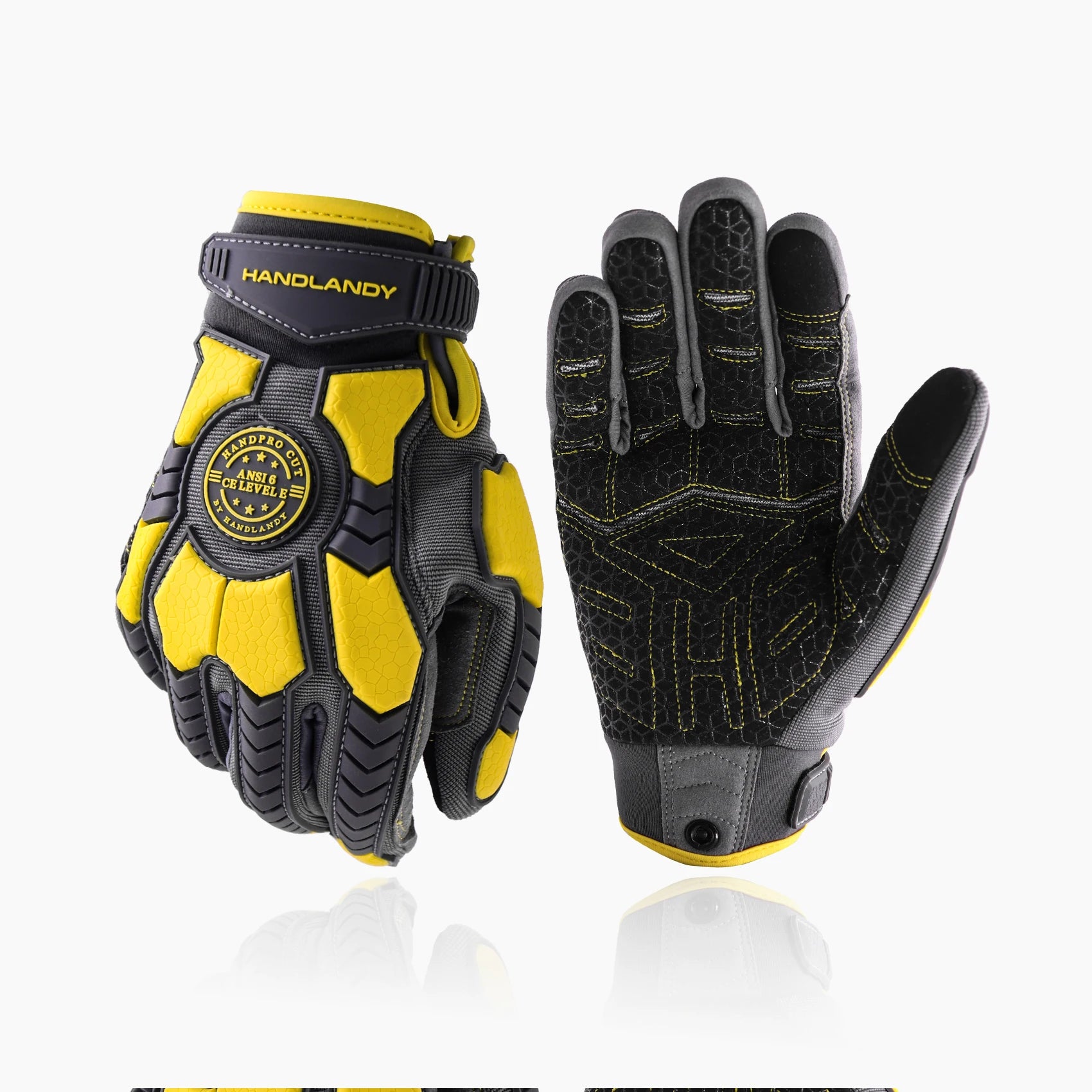Cut Level 6 Work Gloves – Heavy Duty Impact Protection with Touchscreen Fingertips