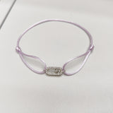 Adjustable Cubic Zirconia Rope Chain Bracelet