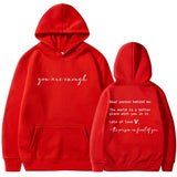 Loose Fit Casual Geometric Fleece Hoodie for Autumn and Winter