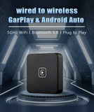 Wireless CarPlay & Android Auto 2-in-1 Adapter - 5Ghz WiFi for Mazda, Toyota, Mercedes & More