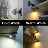 LED Cabinet Light with Motion Sensor – Auto ON/OFF, Battery-Powered, Warm & Cool White Options