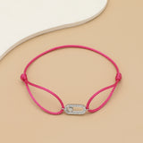 Adjustable Cubic Zirconia Rope Chain Bracelet