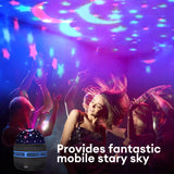 Star & Moon Projection Lamp – 360° Rotating Night Light for Kids & Home Ambience