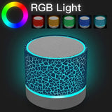 Mini Wireless Bluetooth Speaker with LED Lights & Super Bass – Portable Stereo Sound for Home & Outdoor Use
