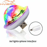 USB Car Ambient LED Light - RGB Music Sync Party Light with Multi-Interface