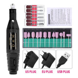 Electric Nail Drill Kit with Sanding Bands for Manicure & Pedicure – 20000 RPM Nail Art Tools