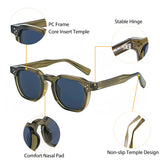 Men's Square UV400 Sunglasses – Classic Outdoor Eyewear for Style & Protection