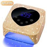 Professional Cordless UV/LED Nail Lamp - 72W Rechargeable Gel Polish Dryer with 5 Timer Settings