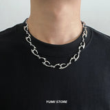 Irregular Titanium Steel Necklace – Luxury Hip Hop Chain for Men & Women