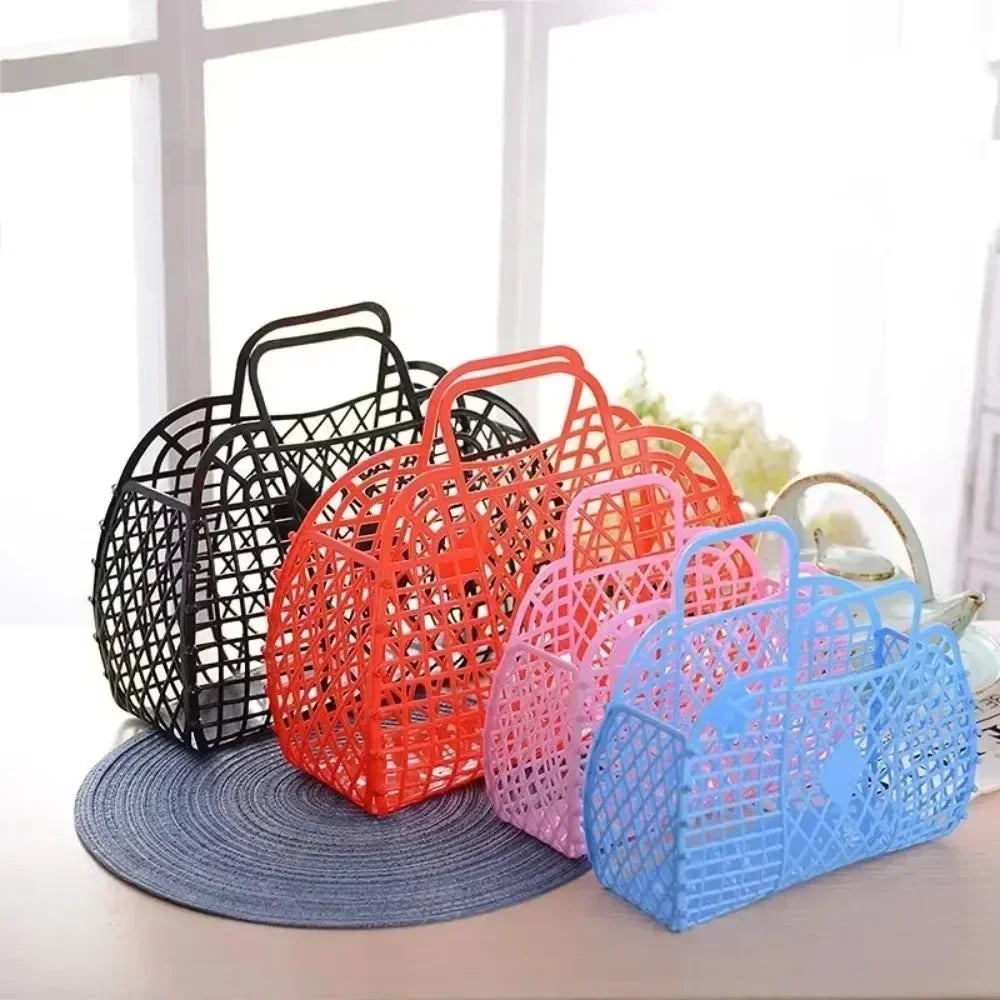 Portable Hollow Storage Basket – Large-Capacity Bathroom & Kitchen Organizer