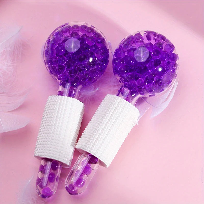 Professional Ice Globes for Face - Dual Cryo Facial Massage Set for Puffiness & Skin Tightening