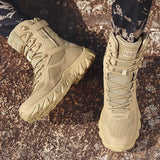 Men's Tactical Desert Combat Boots - Durable Leather Hiking & Work Boots