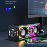 Transparent Mecha Bluetooth Speaker with RGB Lights and Dual Subwoofers