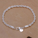925 Sterling Silver Rope Chain Bracelet – Classic Unisex Jewelry