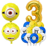 Minions-Themed Birthday Party Decorations Set for Kids with Balloons, Tableware & Cake Toppers