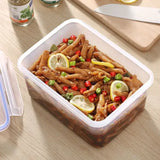 Airtight Plastic Food Storage Container with Lid – Microwave-Safe Fridge Organizer Box