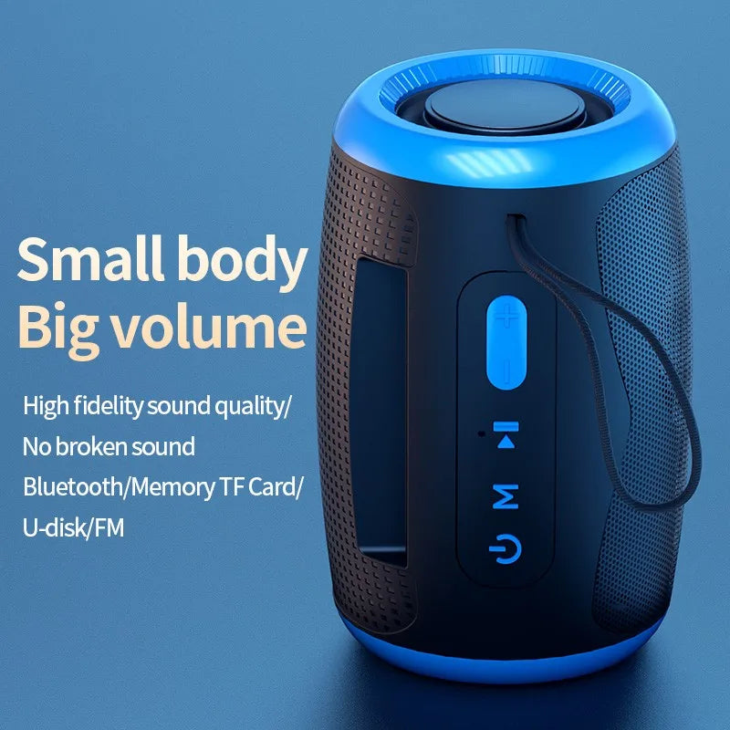 Portable Waterproof Bluetooth Speaker with TWS & Subwoofer Sound