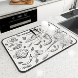 Super Absorbent Kitchen Drying Mat | Non-Slip Quick-Dry Drain Pad