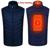 Men's Winter 27 Zone Heating Vest Jacket USB Smart Electric Sleeveless Jacket Self-heating Clothes Women's Snow Warm Padded Coat