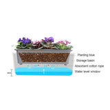 Self-Watering Dual-Layer Indoor Planter Pot with Water Level Indicator