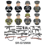 WW2 Military Building Blocks Set - Army Soldier & Motorcycle Model Kit