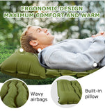 Waterproof Inflatable Camping Mattress with Built-In Pump and Pillow
