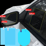 2 piezas de película impermeable para espejo retrovisor de coche: ¡conduzca con seguridad en cualquier clima!