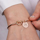 Personalized Name Cuff Bracelet - Custom Engraved Stainless Steel Bangle for Women